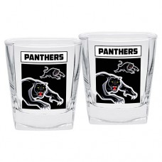 Penrith Panthers NRL logo Design full colour Spirit Glasses value 2 per set